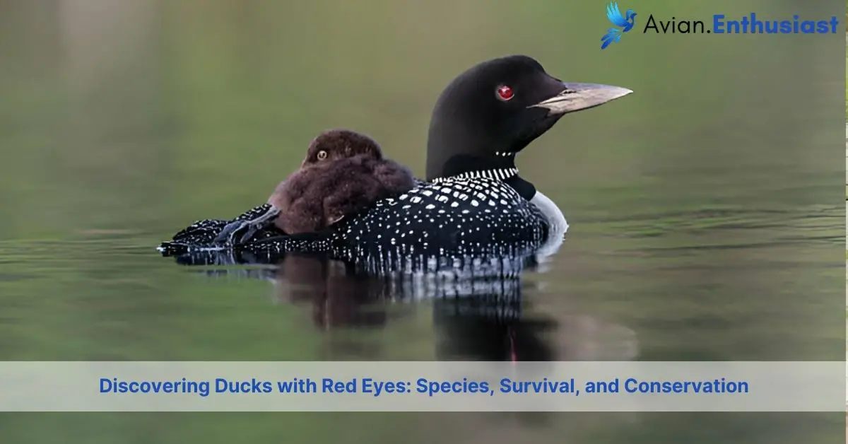 ducks with red eyes