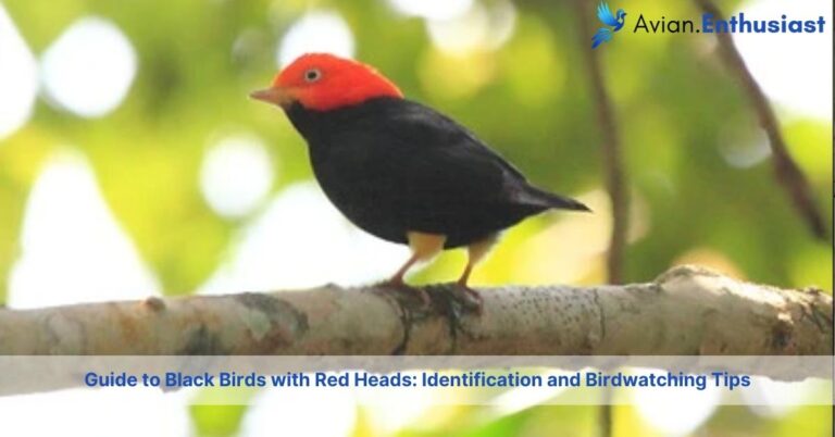 black birds with red heads