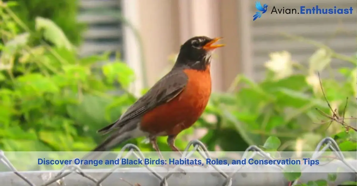 orange and black birds