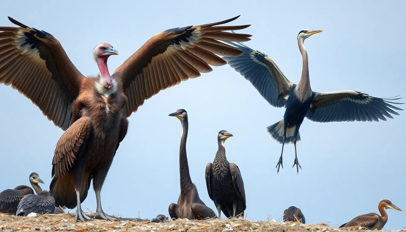1 bird open wings