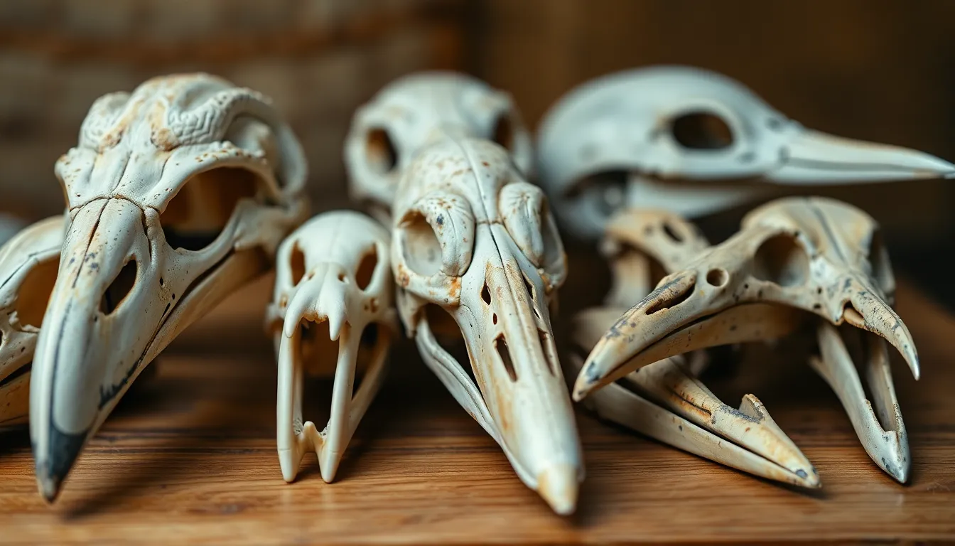 1 bird skull