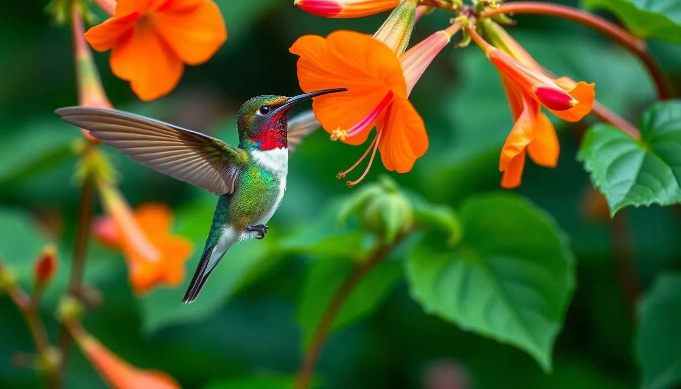 1 bird with flowers