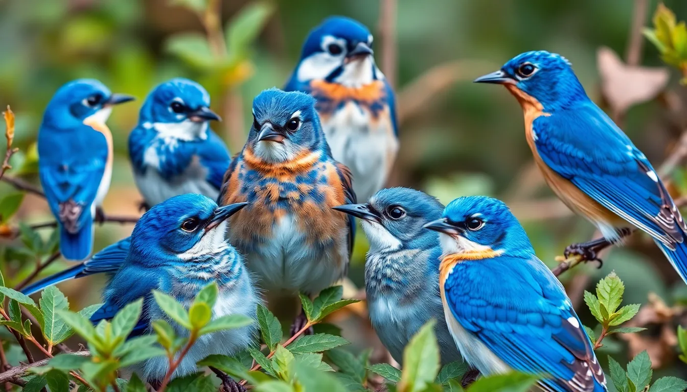 1 blue bird
