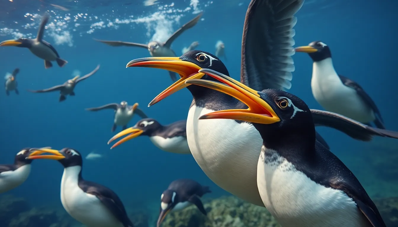 1 diving bird