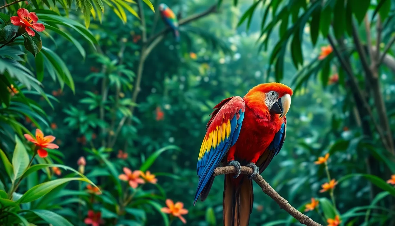 1 tropical bird