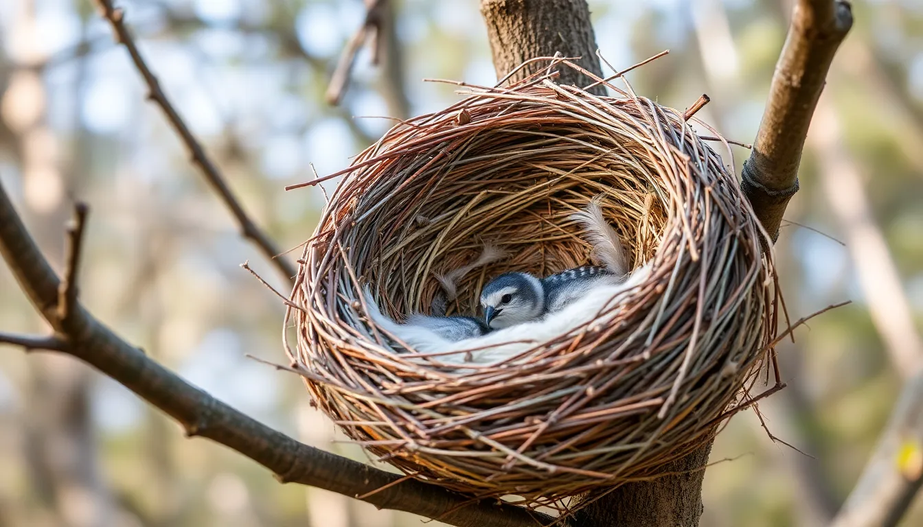 2 bird building nest