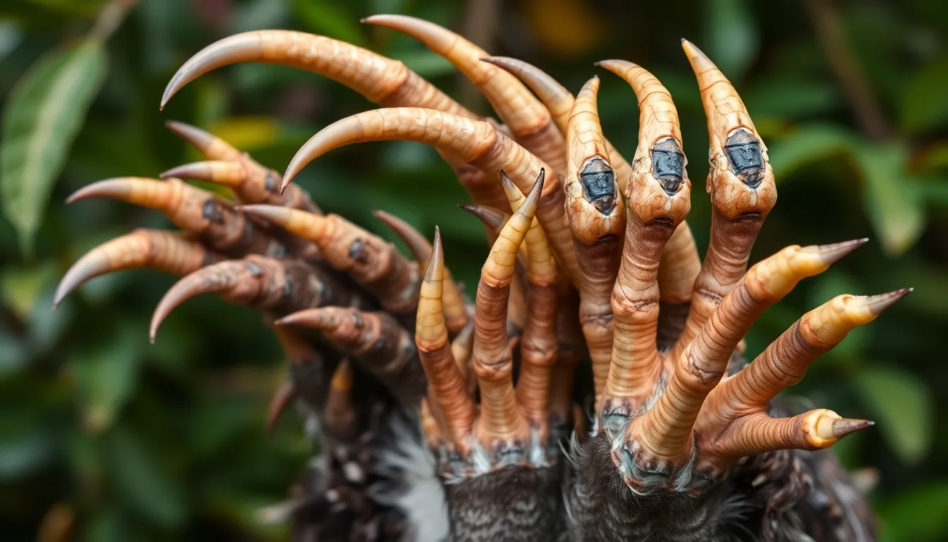 2 bird claws