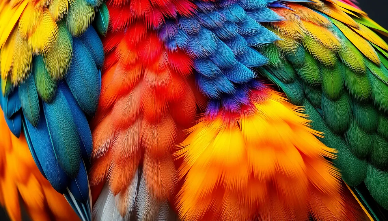 2 bird feathers