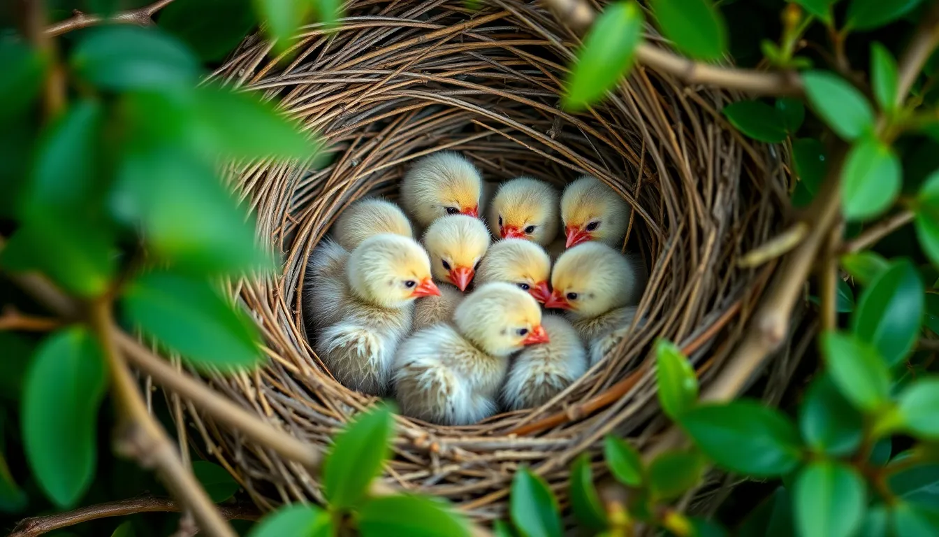 2 bird in nest