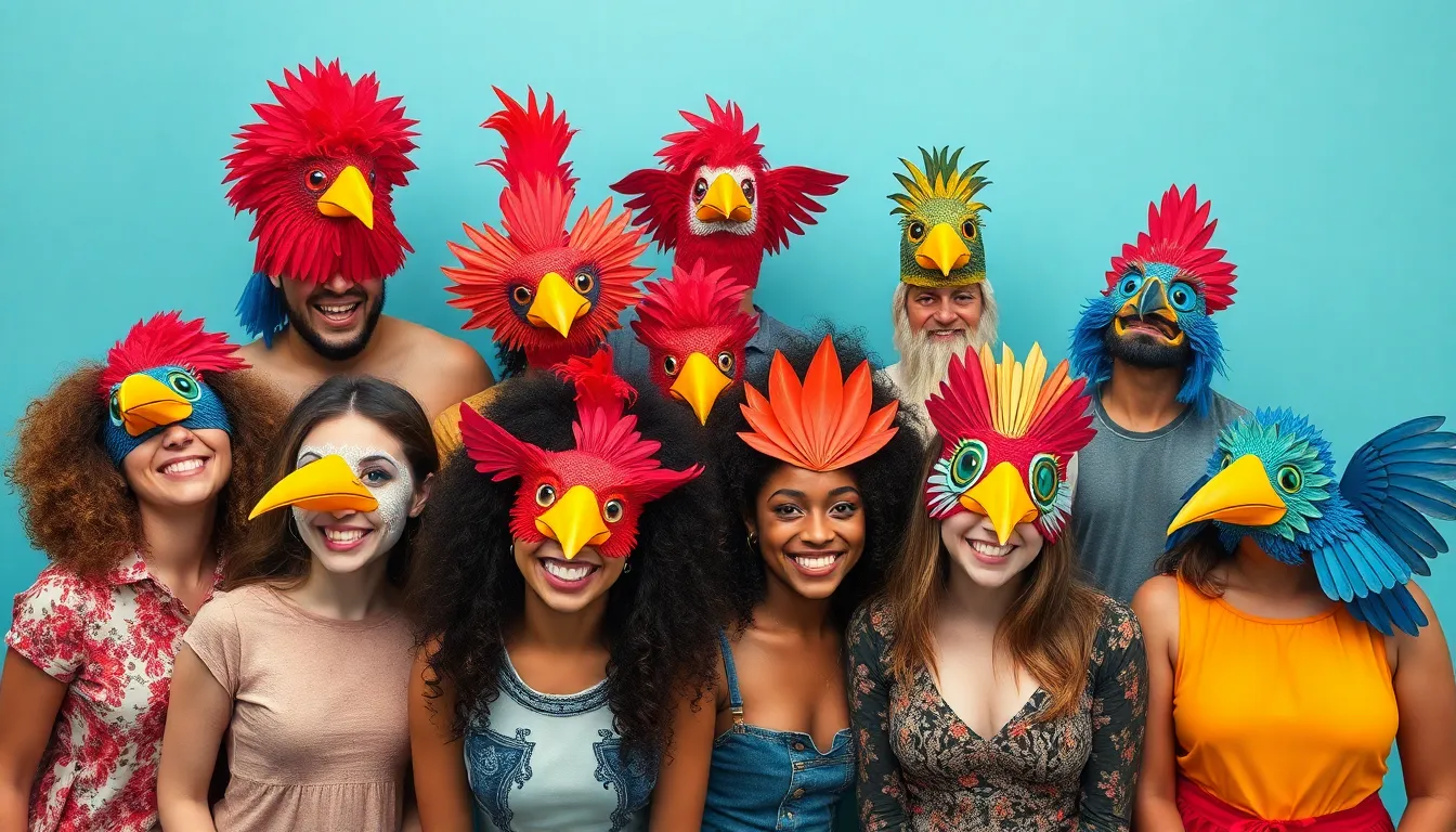 2 bird mask