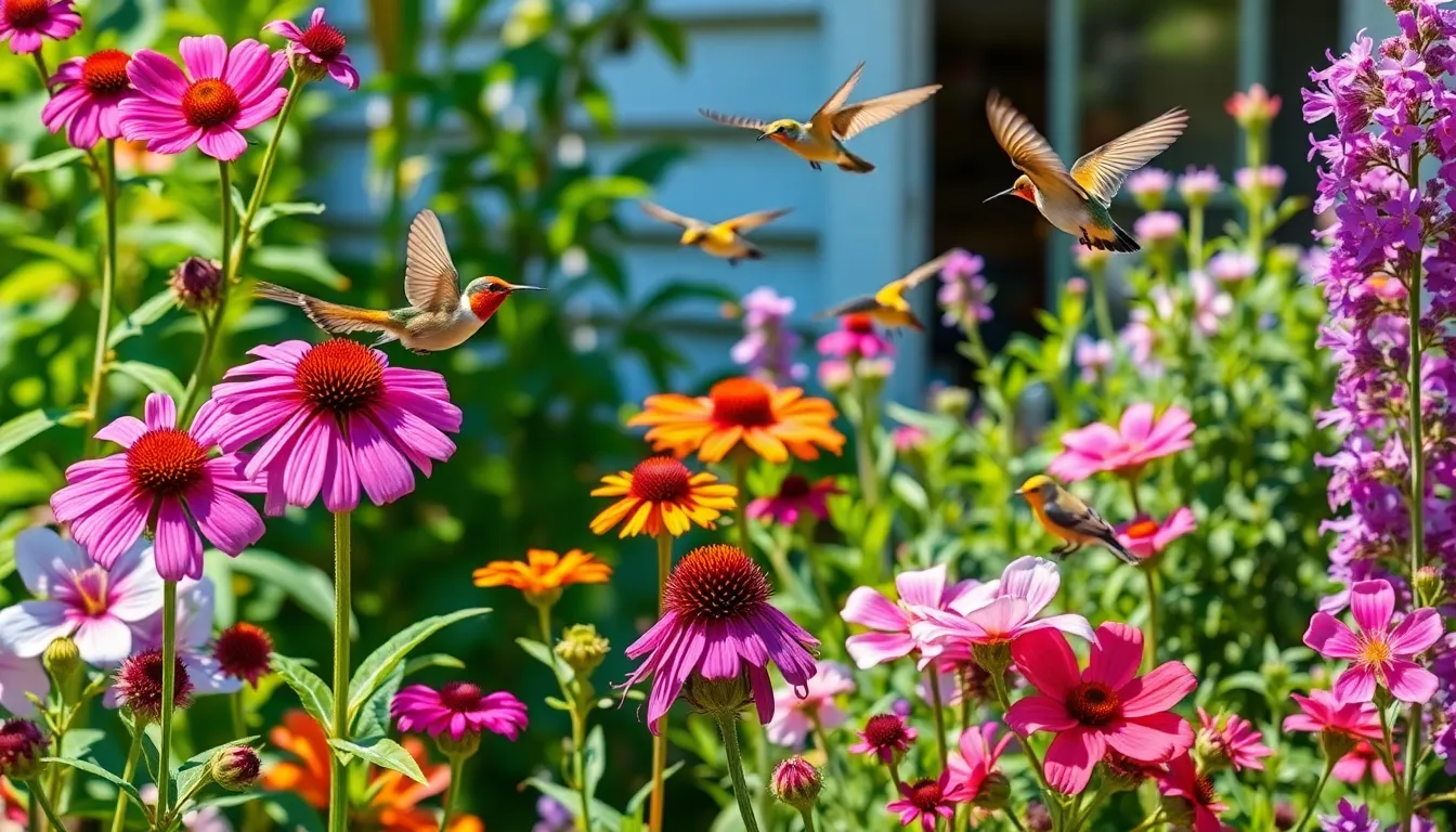 2 bird with flowers