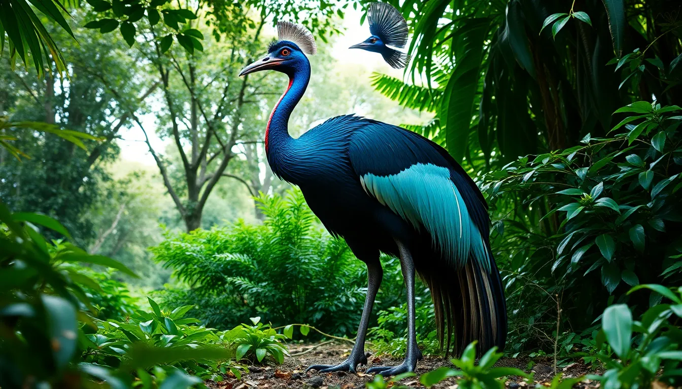 2 cassowary bird