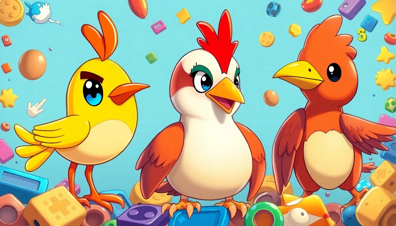 2 cute bird cartoon