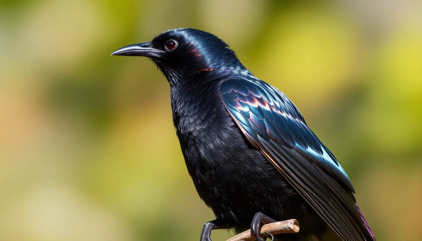 2 grackle bird