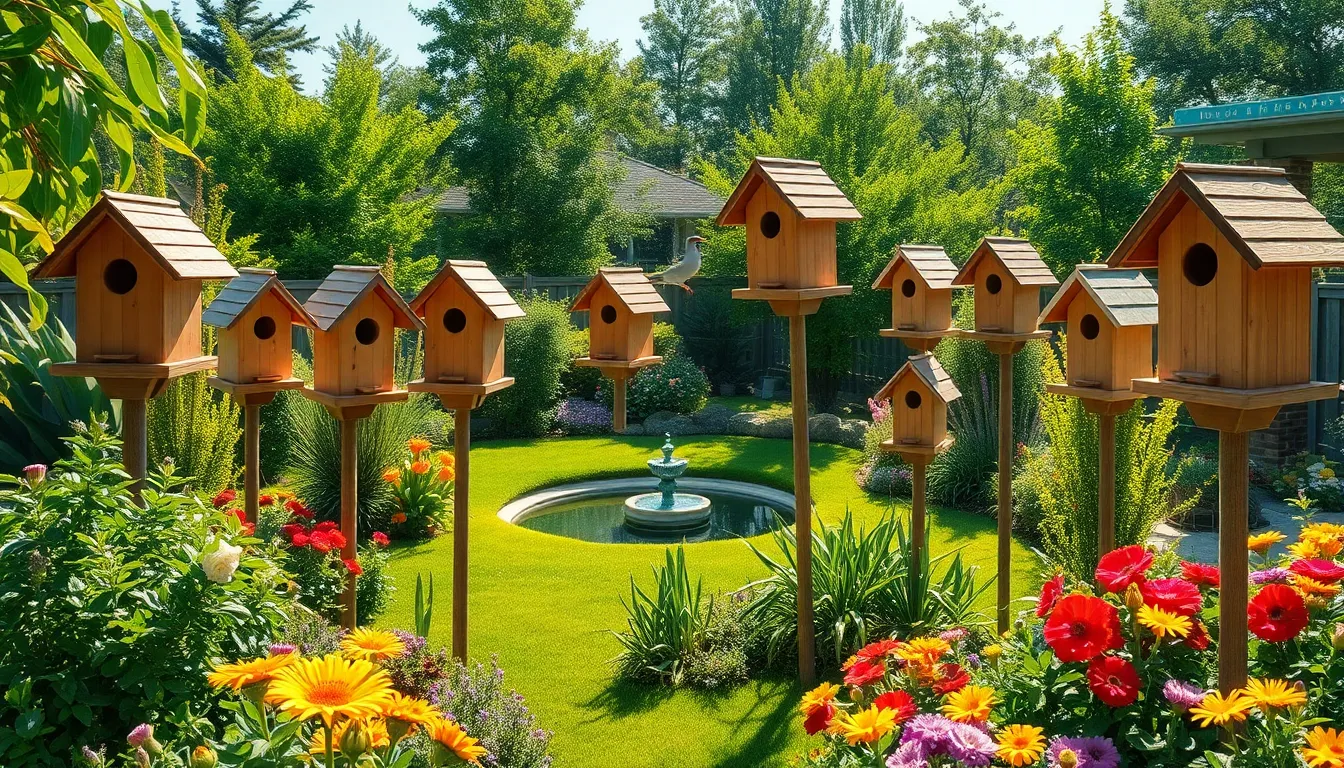 2 large bird houses