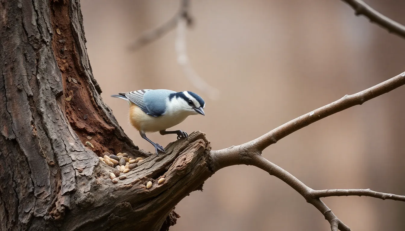 2 nuthatch bird