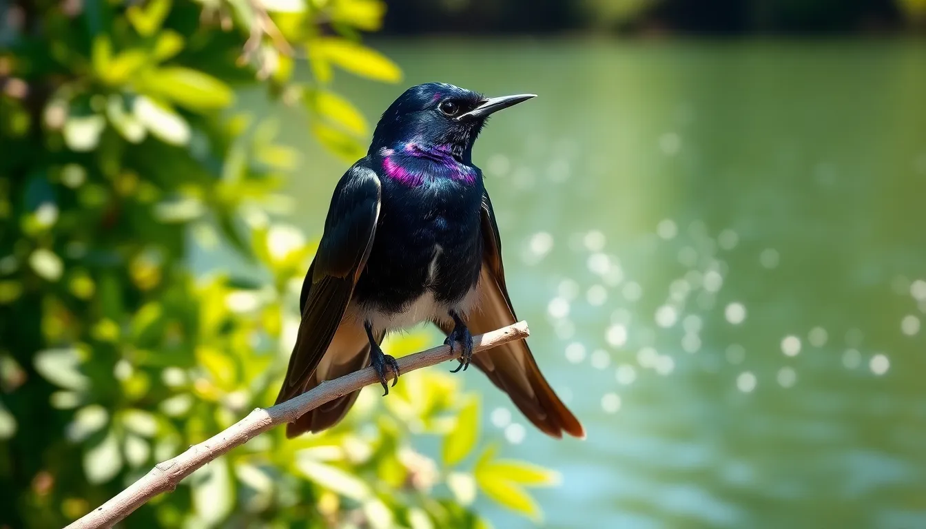 2 purple bird