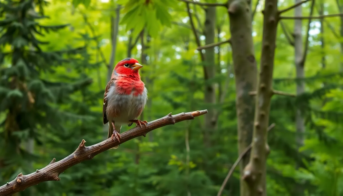 2 rosefinch bird