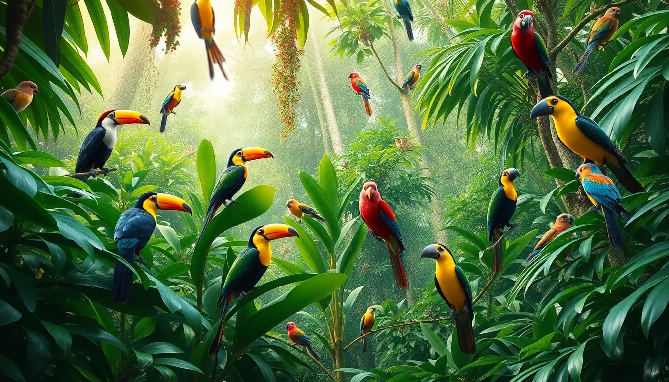 2 tropical bird