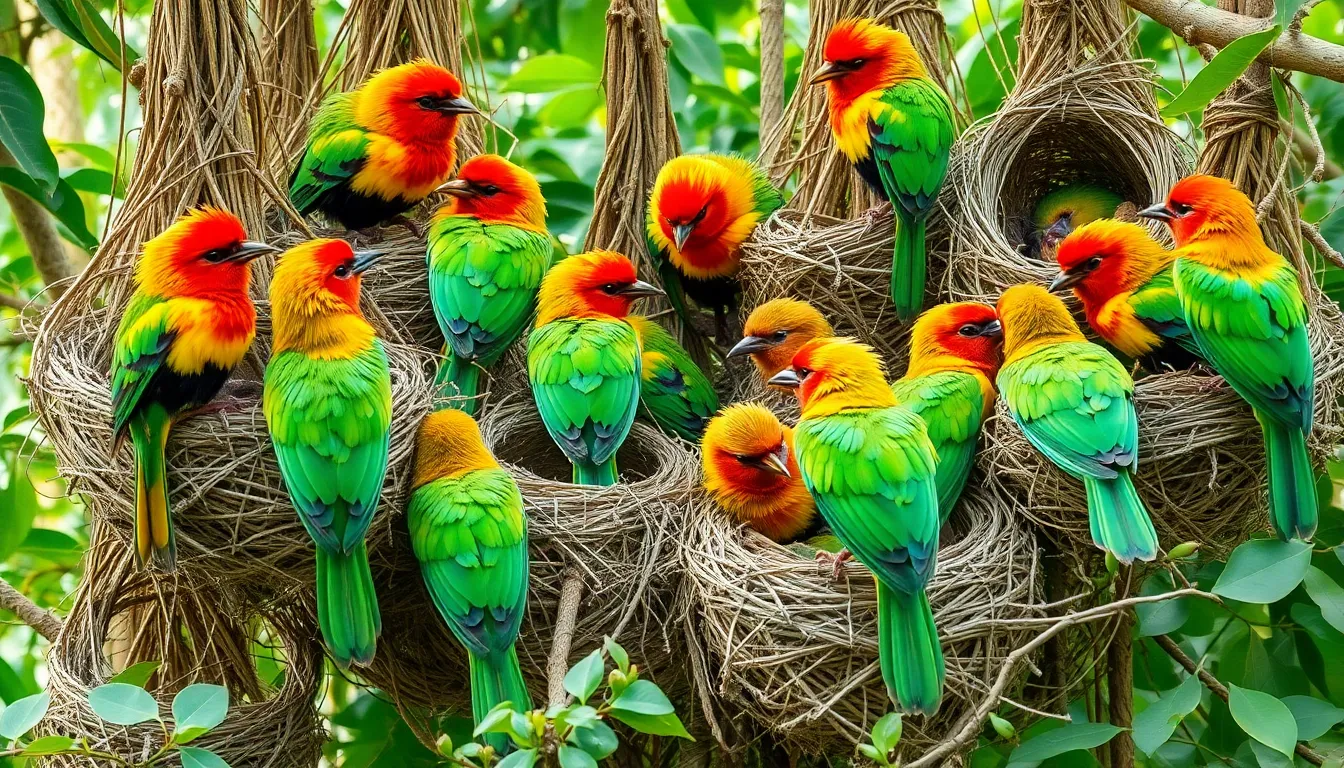 2 weaver bird