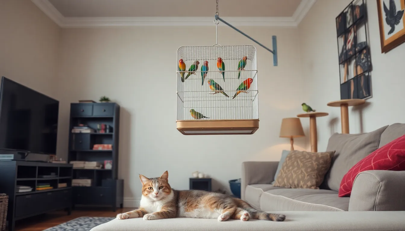 3 bird and cat