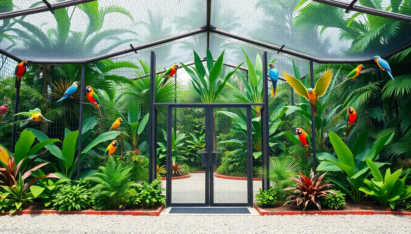 3 bird aviary