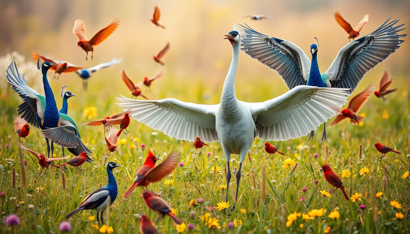 3 bird open wings