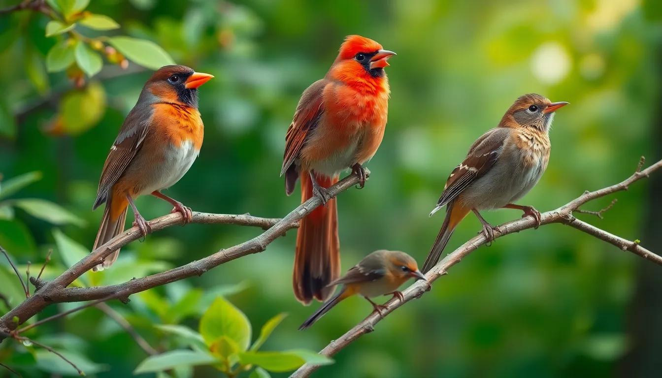 3 bird singing