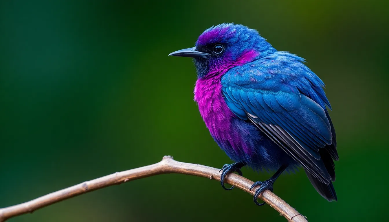 3 purple bird