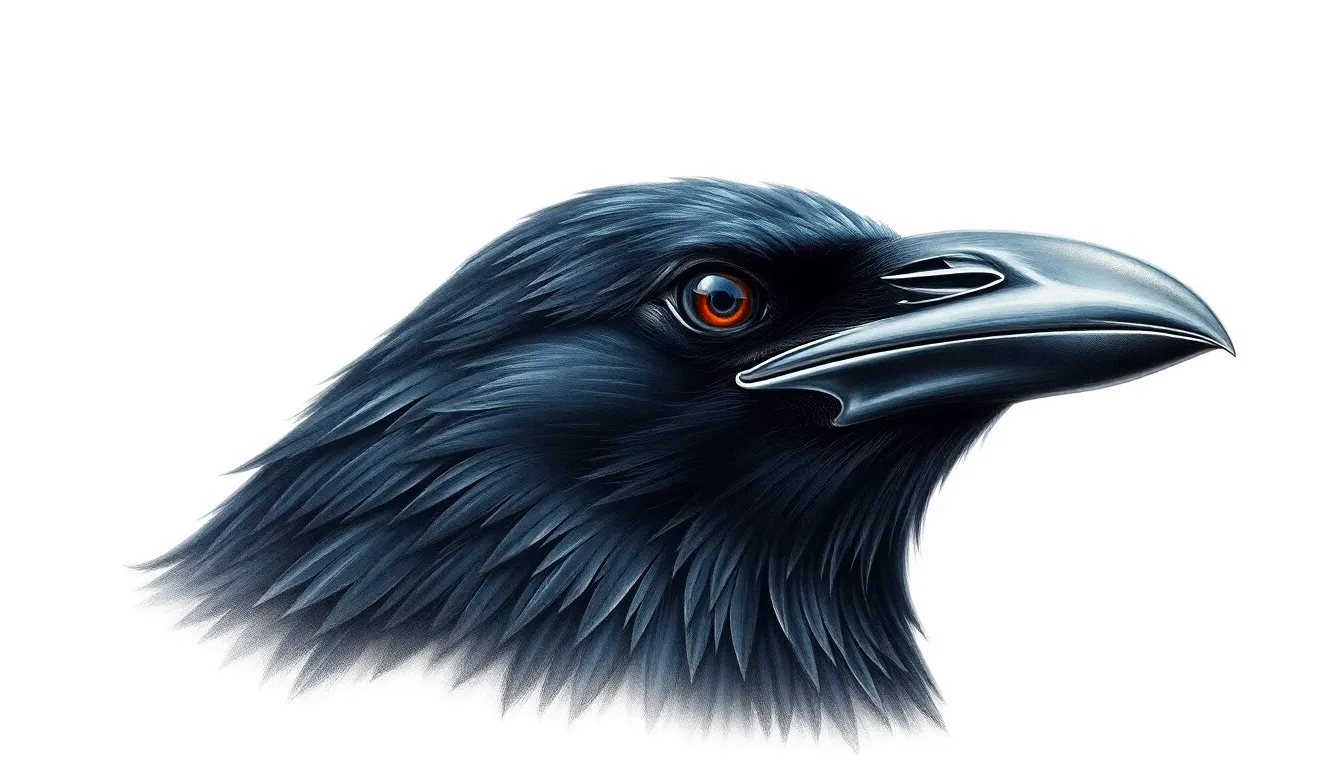 3 raven bird drawing