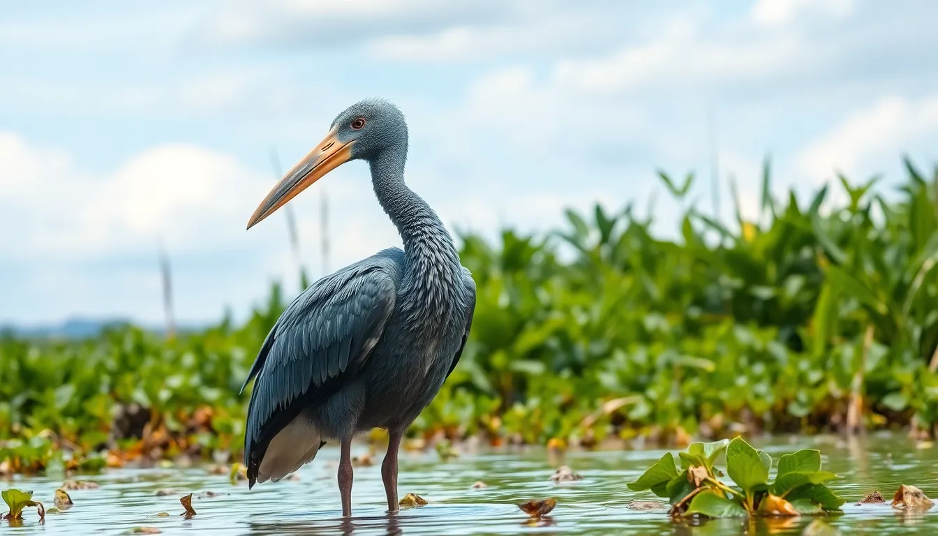 3 shoebill bird