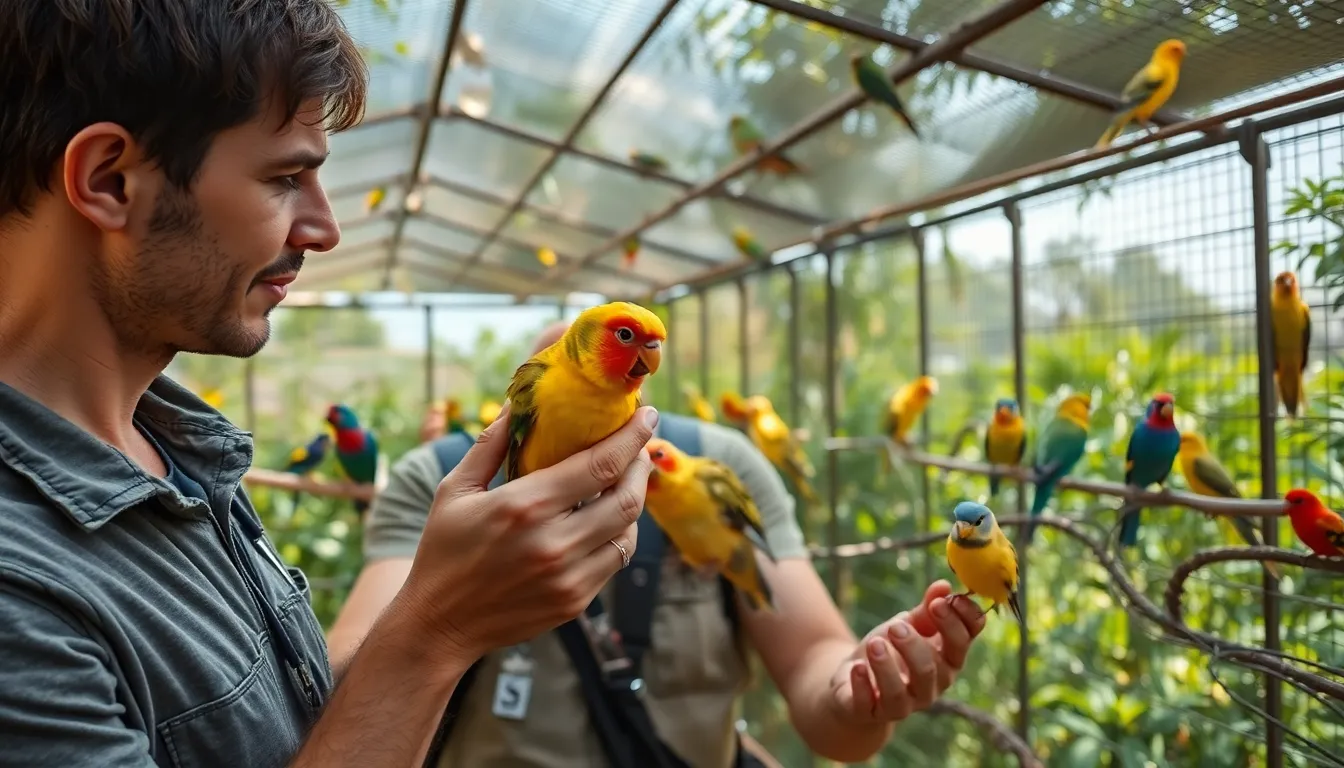 4 bird aviary