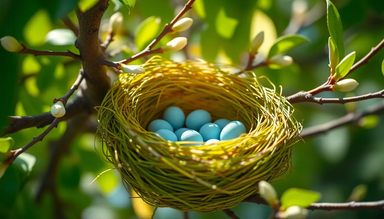 4 bird building nest