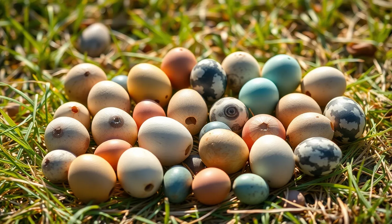 4 bird eggs