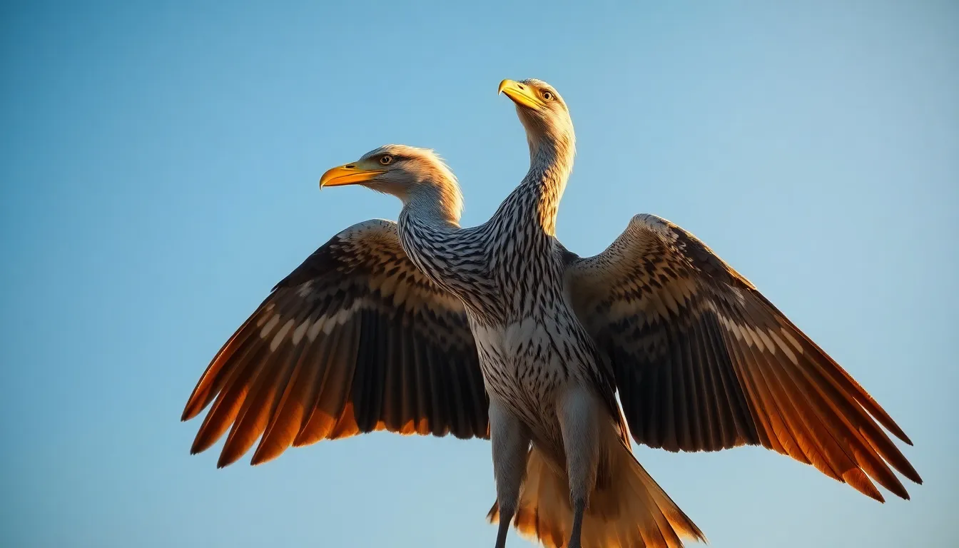 4 bird open wings