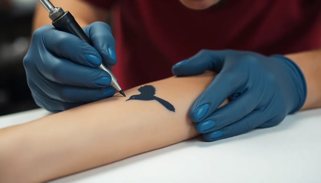 4 bird silhouette tattoos