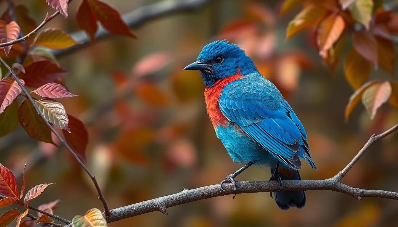 4 blue bird illustration