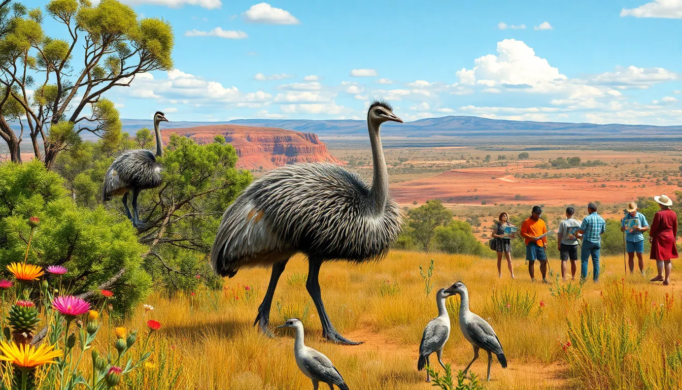 4 emu bird