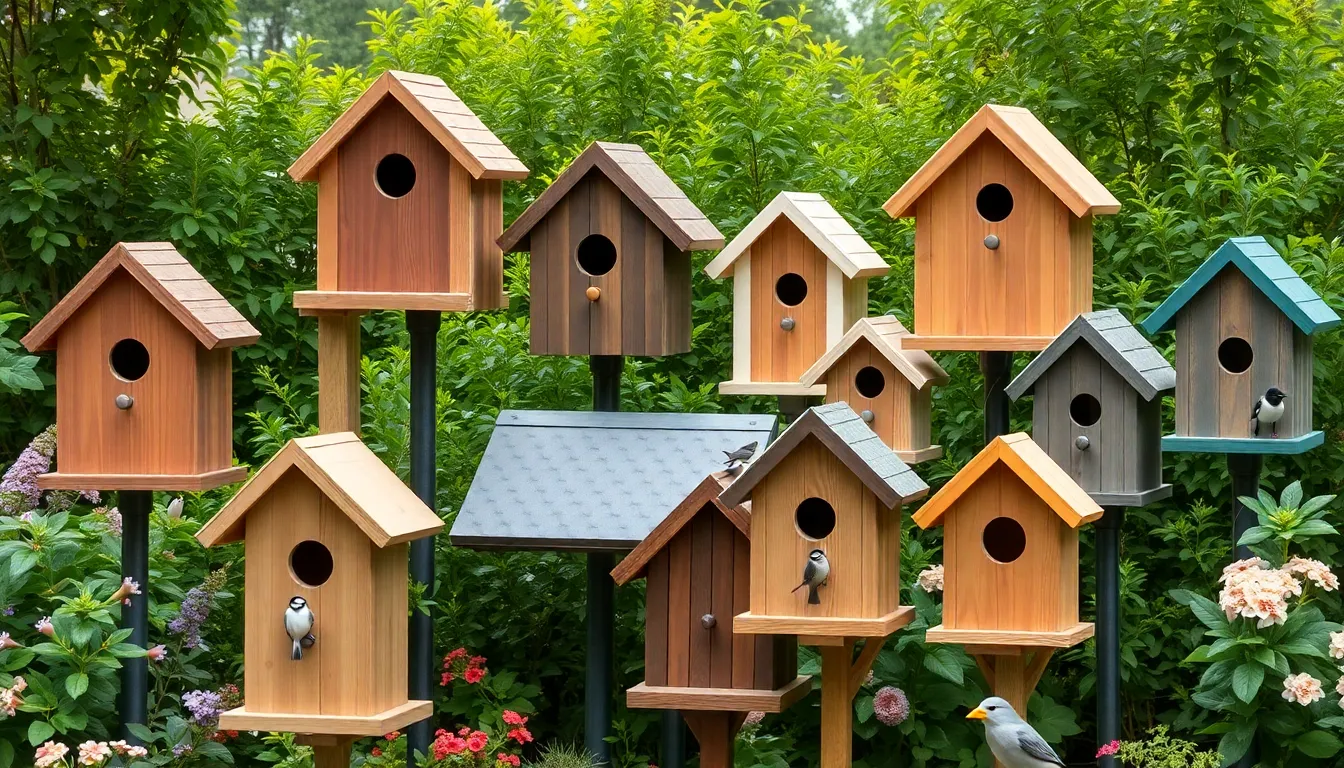 4 large bird houses