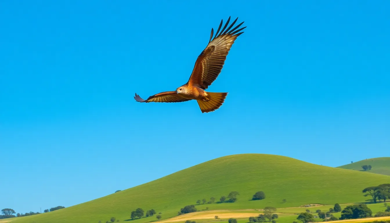 4 red kite bird