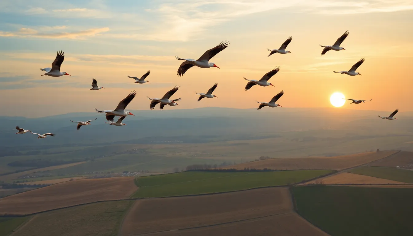 4 stork bird