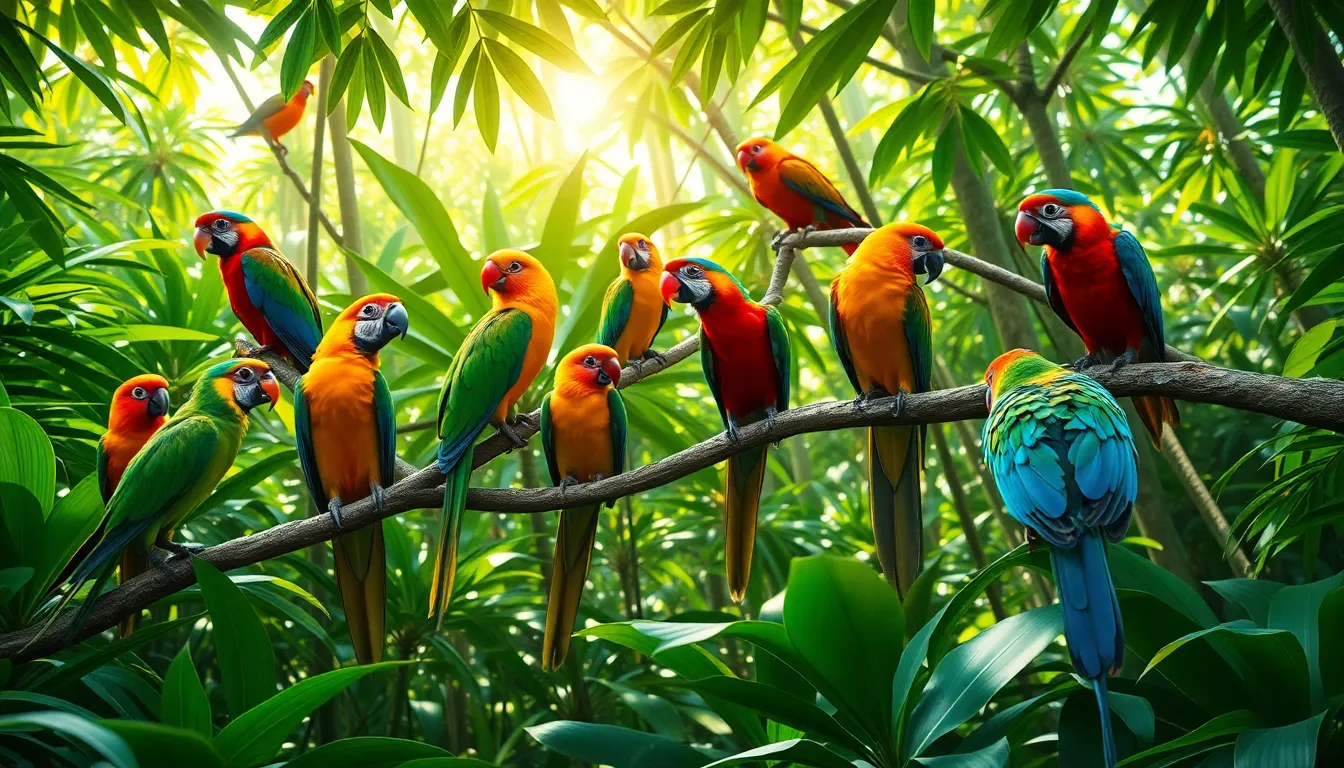 4 tropical bird