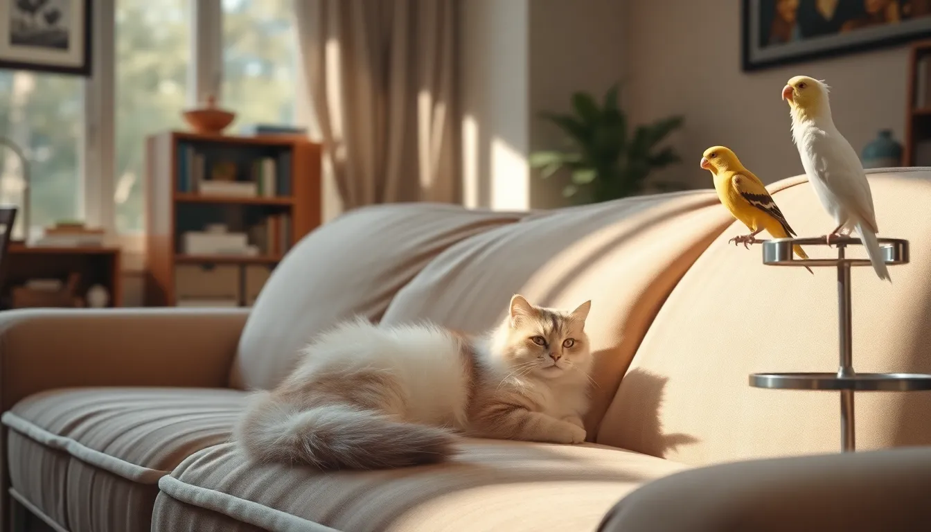 5 bird and cat