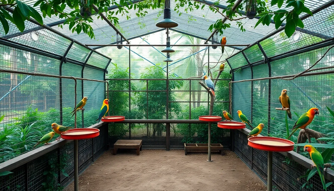 5 bird aviary