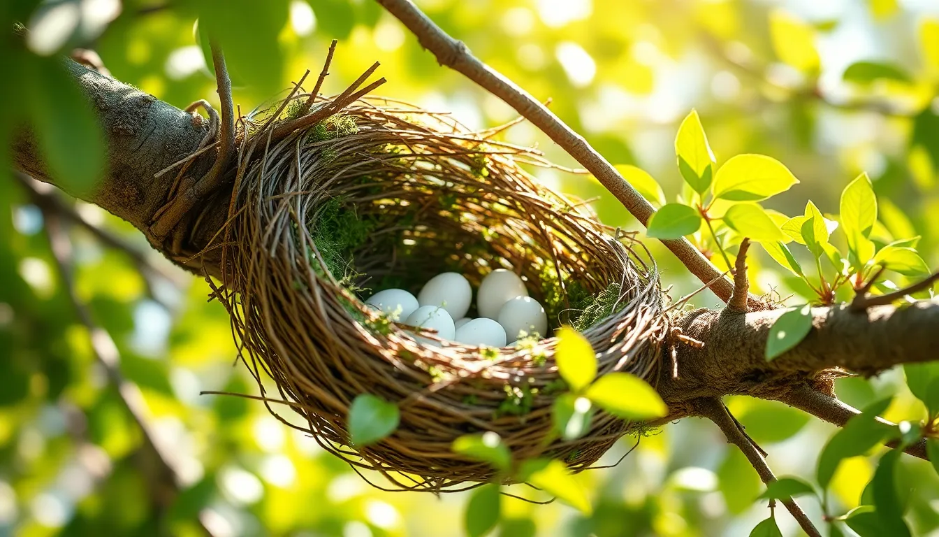 5 bird building nest