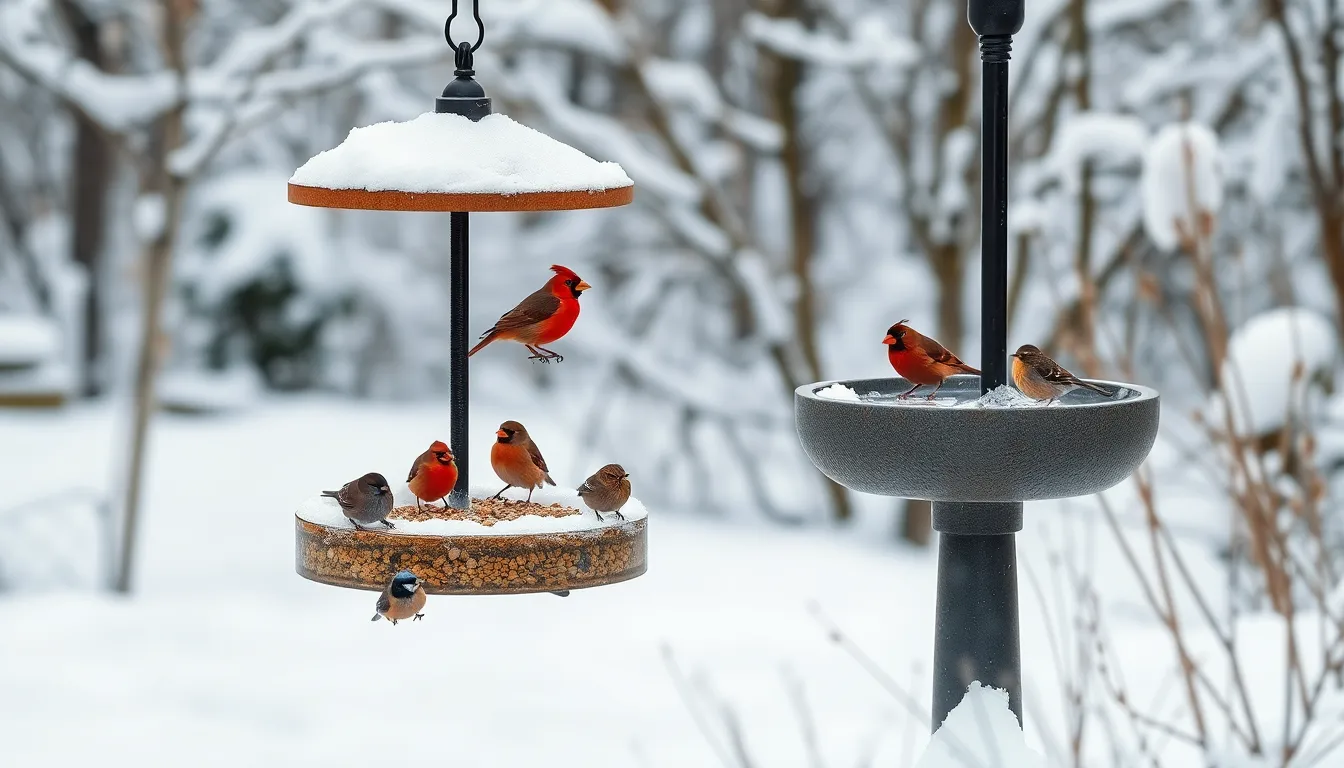 5 bird feeding