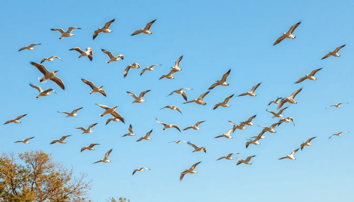 5 bird flock