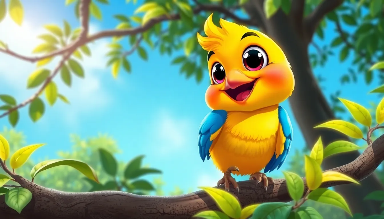 5 cute bird cartoon