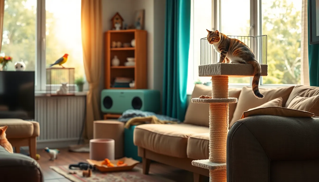 6 bird and cat