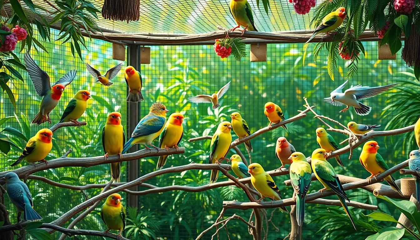 6 bird aviary